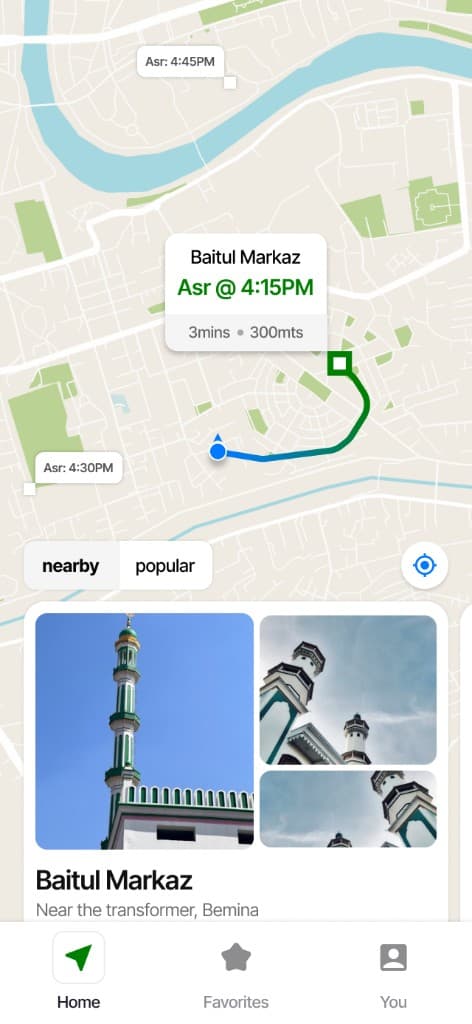 MosqueSync app - mosque finder with map